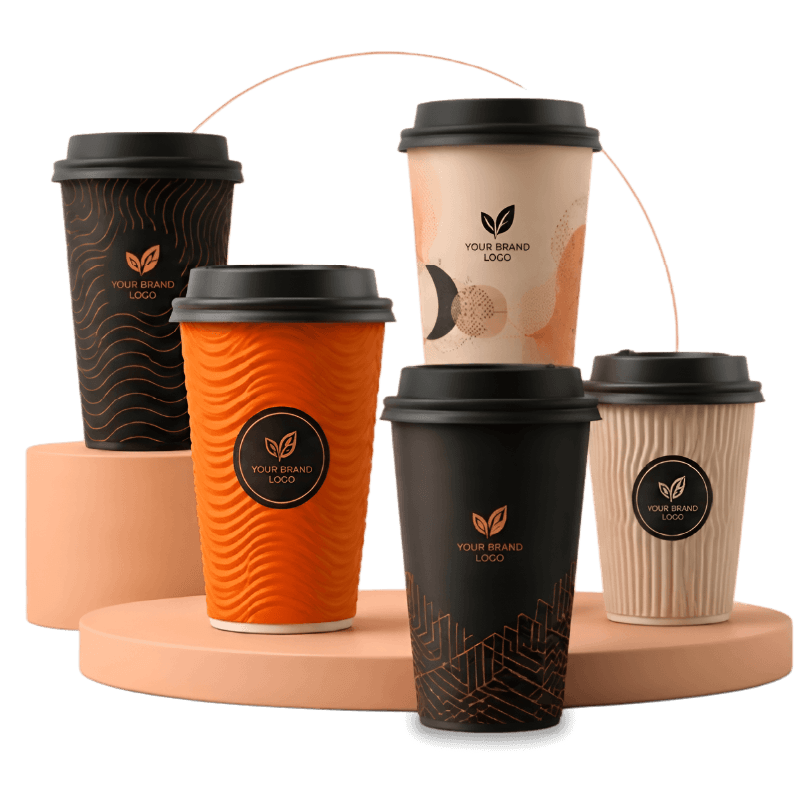Custom branded paper coffee cups