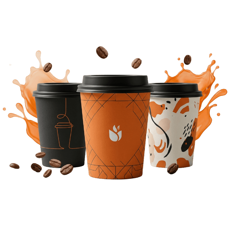 Custom branded paper coffee cups