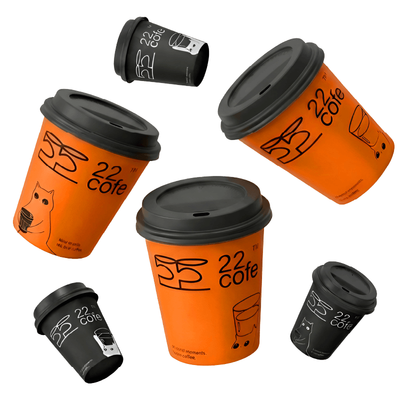 Custom branded paper coffee cups