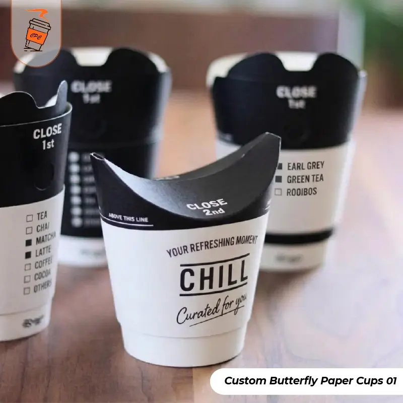 Custom Butterfly paper cups (1)