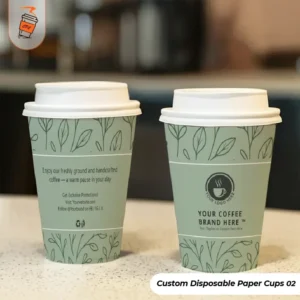 Custom Disposable Paper Cups with lid (2)