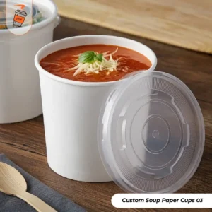 Custom Soup paper Cups with lids (3)