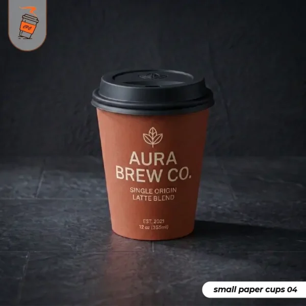small paper cups with lid(4)